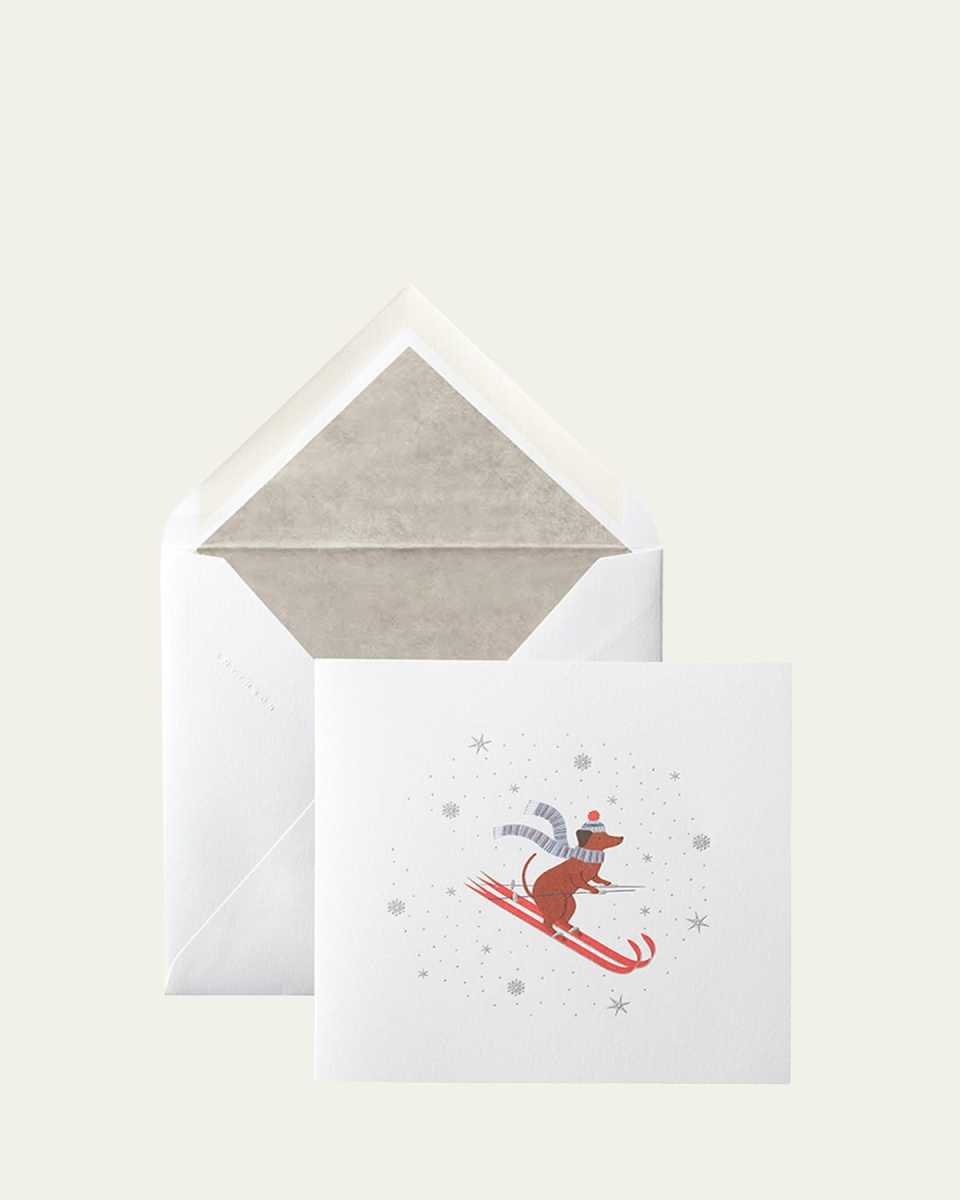 Skiing Dog Cards, Box of 10